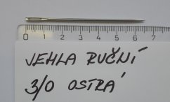 Jehla ruční 3/0 ostrá