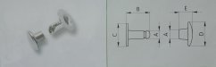 Dvoudílný nýt otevřený se zákusem (63) 3x8 mm Černý