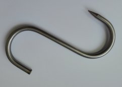 Řeznický hák nerez 160 x 8 (1 hrot) 