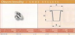 Obuvní kroužek (130 Z dlouhý) 5,5x7 mm Černý 