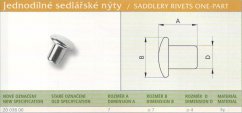 Jednodílný nýt sedlářský (40365/6) 4x7 mm Ponikl