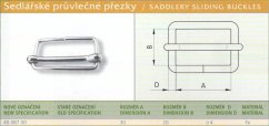 Šoupátková přezka /Průvlečná přezka/ vel. 30 stará mosaz