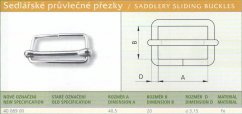 Šoupátková přezka /Průvlečná přezka/ vel. 40 stará mosaz