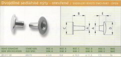 Dvoudílný nýt sedlářský otevřený (40370) 3,5x10 mm Ponikl