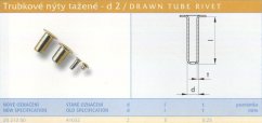 Tažený nýt kuželový 2x5 mm Lesklý