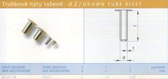 Tažený nýt kuželový 2x5,5 mm Lesklý