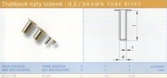 Tažený nýt kuželový 2x6 mm Lesklý