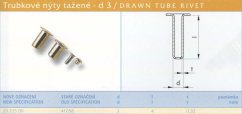 Tažený nýt kuželový 3x4 Lesklý