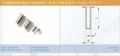Tažený nýt kuželový 3x4,5 Lesklý