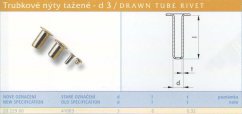 Tažený nýt kuželový 3x6 Lesklý