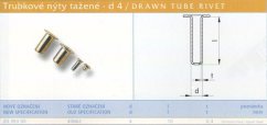 Tažený nýt kuželový (40862) 4x10 mm Lesklý