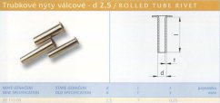 Trubkový nýt 2,5x7 Lesklý