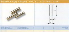 Trubkový nýt 6x25 mm Lesklý