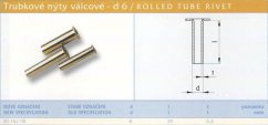 Trubkový nýt 6x30 mm Lesklý