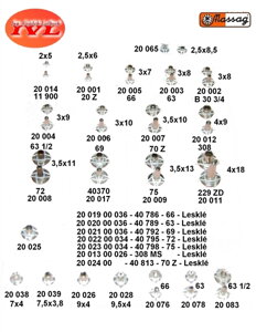 Vzorník sedlářských nýtů