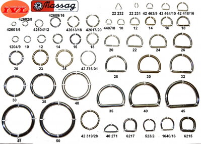 Sedlářské kroužky a polokroužky