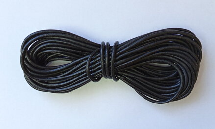Kulatá kůže 4mm (10m) černá