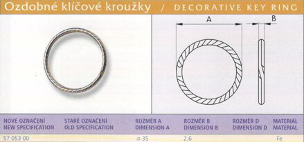 Ozdobné klíčové kroužky  vel.35