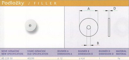 Podložka (40299) vel. 12 Ponikl