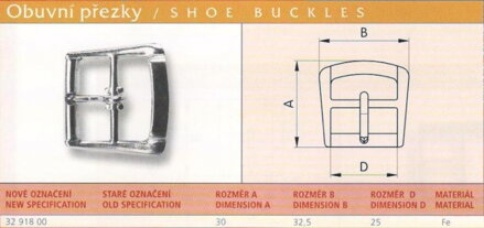 Obuvní přezka (3214000) vel. 25 Ponikl
