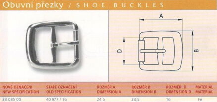 Obuvní přezka (40977/16) vel. 16 Ponikl