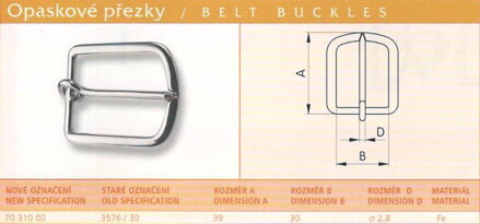Opasková přezka (3576/30) vel. 30 Ponikl