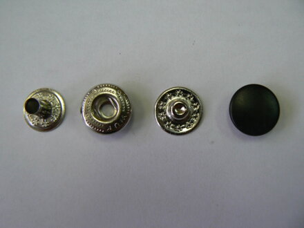 Knoflík stiskací WUK 5/13,5 MS/černý nikl