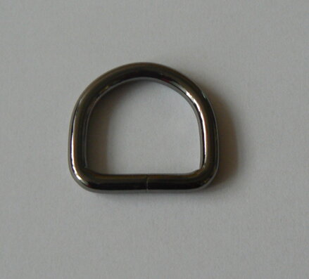 Sedlářský polokroužek nesvařovaný 27 x 25 x 5 černý nikl