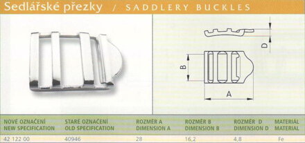 Sedlářská přezka (40946/16) vel. 16 Ponikl