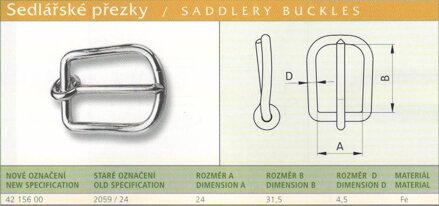 Sedlářská přezka (2059/24) vel. 24 Ponikl