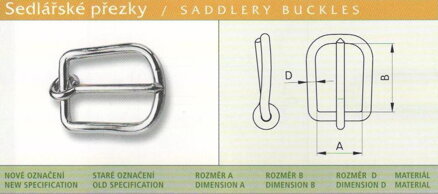 Sedlářská přezka (2059/16) vel. 16 Ponikl