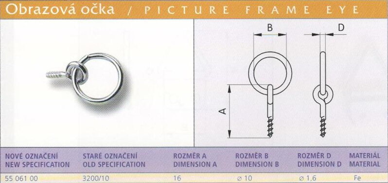 Obrazové očko (3200/10) vel. 10 Lesklé
