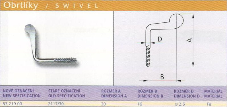 Obrtlík (2117/30) vel. 30 Pozink
