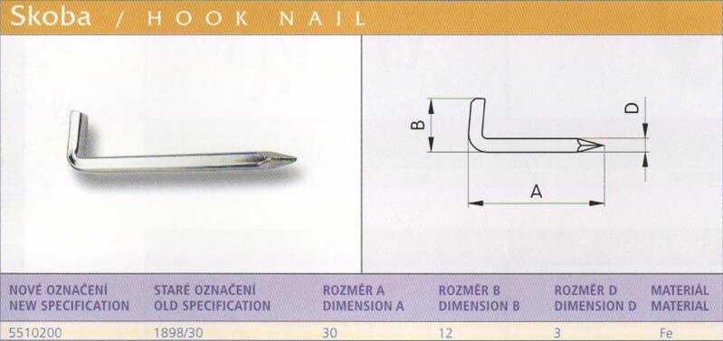 Skoba (1898/30) vel. 30 Lesklá