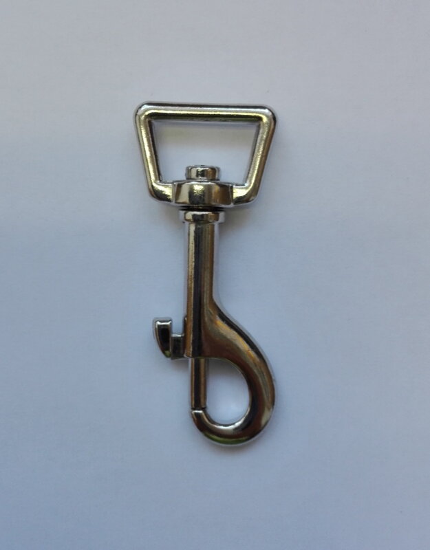 Otočná karabina 70/20 hranaté oko ponikl