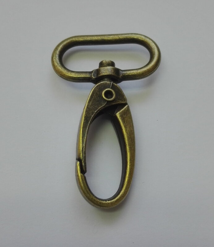 Otočná karabina 325-037-25 stará mosaz