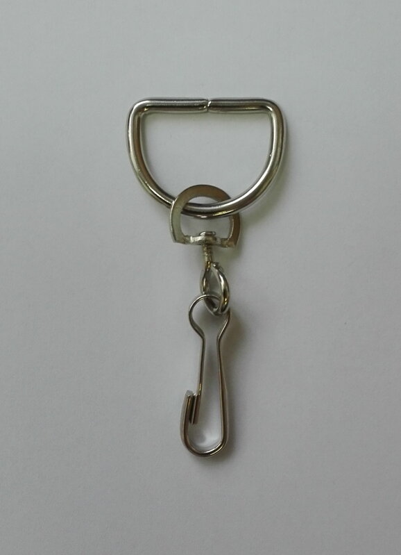 Karabina 40mm+polokroužek 30mm ponikl