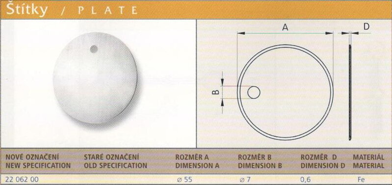 Štítek surový (40491)