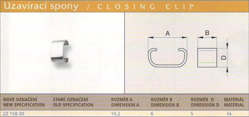 Uzavírací spona Stará měď