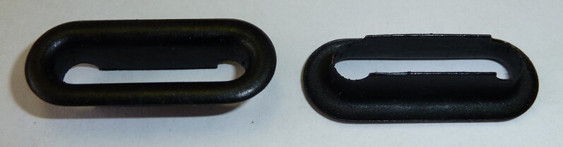 Oválný kroužek s příložkou vel. 25 (MS/ RAL 9005) černá