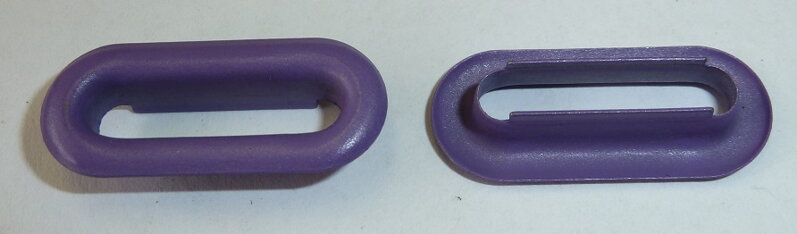 Oválný kroužek s příložkou vel. 20 (Fe/ fialová)