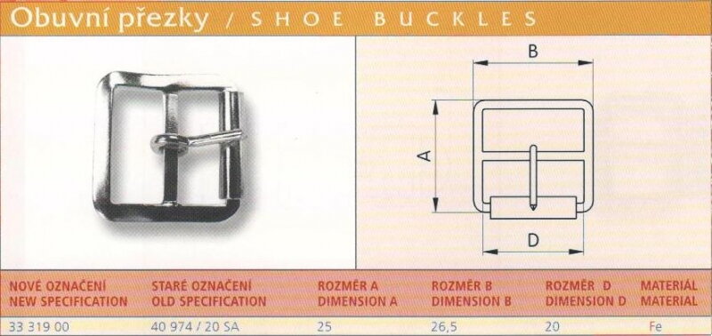 Obuvní přezka (40974/20) vel. 20 Stará měď