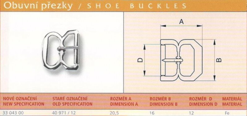 Obuvní přezka (40971/12) vel. 12 Ponikl