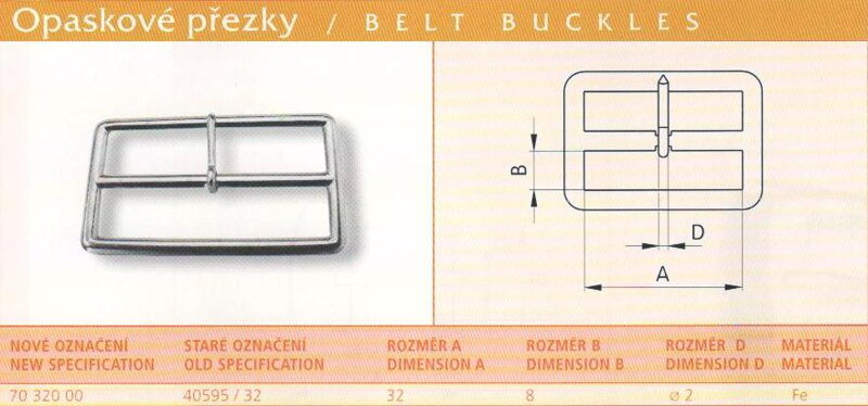 Opasková přezka (40595/32) vel. 32 Ponikl