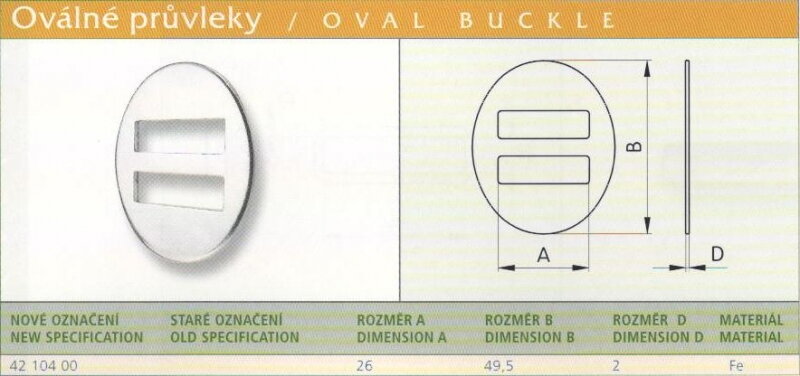 Oválná přezka /Průvlek/ Ponikl